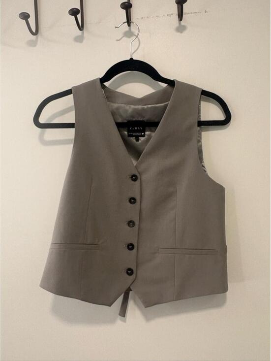 Zara Tops - Zara Silver/Grey Vest